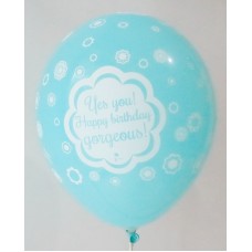  Azure Happy Birthday AR Gorgeous Printed Balloons